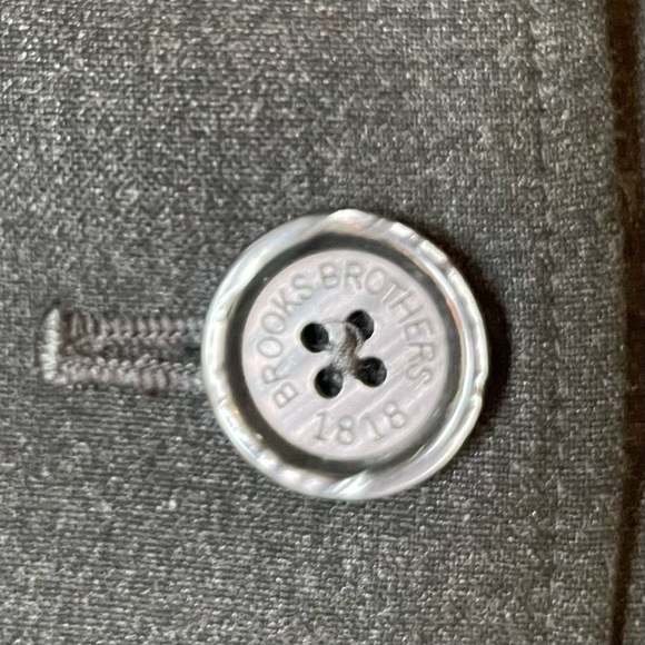 Brooks Brothers Milano Fit Button Jacket Charcoal Office Blazer Classic Preppy - Picture 6 of 15